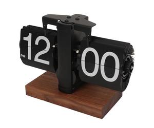 Yunir Horloge Numérique Rabattable, Horloge de Table de Bureau Rétro avec Rotation Automatique, Grand Chiffre, Fonctionne sur Piles, Engrenage Interne, Horloge Mécanique à Bascule