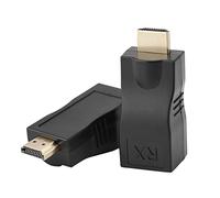 Yunir Rallonge HDMI 4K vers RJ45, Répéteur de Convertisseur D'extension HDMI 30 M sur Cat-5e CAT6 LAN RJ45 HDMI Répéteur de Convertisseur Prise en Charge 3D 4K pour PS3 HDTV HDPC STB,