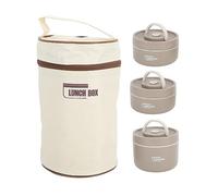 Yunir Récipient à Déjeuner isolé, Boîte à Déjeuner à Compartiment Thermique en Acier Inoxydable, Pot Alimentaire isolé, étanche aux Fuites pour les Voyages Scolaires (Yuniris6ga58nvt-15)