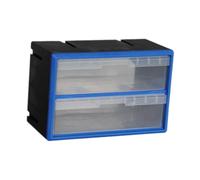 YunJove Armoire de Rangement Tiroirs Casier Outils Multi-usages Modules Séparateurs Structure Robuste PP Adaptée Au Stockage Bijoux Perles Composants Électron, 2 Tiroirs