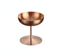 YunJove Barware Drinking Vessel en Acier Inoxydable avec Finition Polie et Pied Solide Polyvalence pour Service de Glaces Cocktails Festifs Snacks Gourmands, Or Rose, 150ML Forme U
