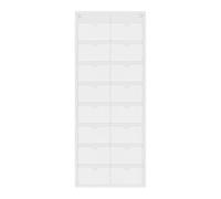 YunJove Calendrier Mensuel à Pochettes Vide avec 16 Pochettes, Organiseur Mural Réutilisable pour Le Bureau, La Maison et L'école, Blanc