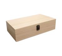 YunJove Coffret de Rangement pour Huiles Parfumées, Boîte En Bois avec Couvercle à Charnière pour Bijoux et Parfums