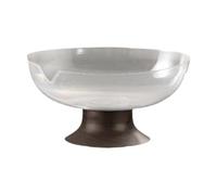 YunJove Coupe-pédestal Bol à Fruits Bols Décoratifs Plateau de Service Panier à Snacks Support à Desserts PET Modulable Convient pour Salon Accueil Bureau, Blanc