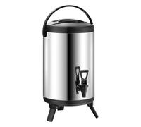 YunJove Distributeur de Boissons En Seau Isotherme à Double Paroi En Acier Inoxydable épais avec Robinet En Résine, Adapté à Un Usage Domestique Ou Commercial, 16L