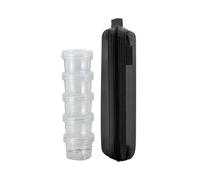 YunJove Ensemble de 5 Pièces pour épices, Pots à Sucre et Condiments, en Plastique Multifonctionnel avec Sac en Filet Transparent, Idéal pour Le Camping, Noir