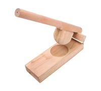 YunJove Machine à Mochi, Outil de Pressage de Pâte à Raviolis, Presse-pâte à Boulettes de Riz En Bois Qingtuan, Conçue pour Une Prise En Main Ergonomique, Bois 8cm