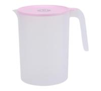 YunJove Pichet à Eau avec Couvercle et Graduation, Facile à Nettoyer, pour Le Thé, L'eau Chaude et Froide, pour Les Fêtes et Les Pique-niques, Rose, 2 L
