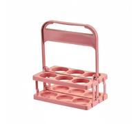 YunJove Porte-Bouteilles Portable Support Bière Panier Rétractable Plastique Solide et Léger pour Organisation Adaptée à Réunion Bar Fête, Rose, Rose, Petit 300 ML Environ