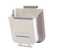 YunJove Poubelle Murale Cuisine Corbeille Suspendue Bac à Ordures Compact Facile à Transporter Couvercle Amovible Convient pour Bureau Chambre Garage, 25x12x20cm Gris