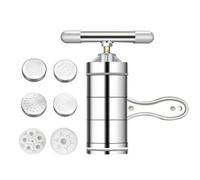 YunJove Presse à En Acier Inoxydable Pratique Machine à Pâtes Manuelle Compact -Pâtes Manuel En Inox pr Cuisine Quotidienne, 6 Dés