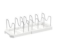 YunJove Support Télescopique pour Couvercles de Casseroles, Porte-ustensiles de Cuisine pour Planches à Découper et Assiettes