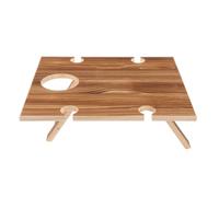 YunJove Table de Pliable Plateau Portable Bois Porteverres Supports Bouteille de Vin Conception Robuste Adaptée Gastronomie En, 34cmx30cm
