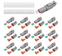 YunJoyous Lot de 12 connecteurs allemands pour voiture 2 broches DT06-2S/DT04-2P
