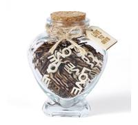 Yunjuhop Bocal en verre avec inscription Love to Valentine's Day pour anniversaire, Noël, fête des pères