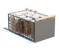 Yunkctuk Tiroir Coulissant Cuisine Extensible, Plateau Coulissant Cuisine Disponible en 2 Tailles, Tiroir Télescopique avec Poignée, Etagere Coulissante Placard Cuisine Gris (Grand)