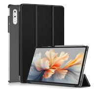 YUNKEPBCBM Housse Compatible avec Lenovo Yoga Tab Plus TB520FU 12,7 Pouces l'étui en Cuir PU avec Support Pliable et Rigide(Black)
