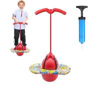 Yunlaishaocer Ballon Sauteur avec Poignée, Baton Sauteur Adulte Enfant, Capacité de Charge de 100 kg, Jeux Exterieur Enfant, Pogo Stick pour l'entraînement de l'équilibre, Ballon Fitness (Rouge)
