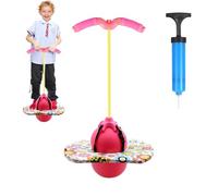 Yunlaishaocer Ballon Sauteur avec Poignée, Baton Sauteur Adulte Enfant, Capacité de Charge de 100 kg, Jeux Exterieur Enfant, Pogo Stick pour l'entraînement de l'équilibre, Ballon Fitness (Rose)
