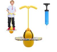 Yunlaishaocer Ballon Sauteur avec Poignée, Baton Sauteur Adulte Enfant, Capacité de Charge de 100 kg, Jeux Exterieur Enfant, Pogo Stick pour l'entraînement de l'équilibre, Ballon Fitness (Jaune)