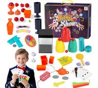 Yunlaishaocer Boîte magique, 24 tours de magie avec instructions (français non garanti), pour enfants pour filles et garçons, pour apprendre les tours de magie, projet STEM pour enfants âgés de 6 à 12