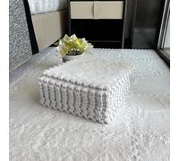 Yunlaishaocer Lot de 12 tapis de sol puzzle en peluche - 30 x 30 cm - 10 mm d'épaisseur - Doux - Pour enfants, salon, chambre à coucher - Blanc