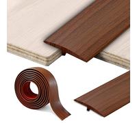 Yunlaishaocer PVC Profilé en T Barre de Seuil,300CMX5CM Profilé de Transition Autocollant,Barre de Seuil pour Relier les Espaces du Sol et les Carreaux de Plancher Stratifié (Aspect Boisé)