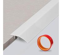 Yunlaishaocer Rampe de Seuil Aluminium,0,9m x 43mm Barre de Seuil Multiniveau Avec long Ruban Adhésif,Barre de Seuil Rattrapage de Niveau, Hauteur entre 5 et 12 mm Pour Rampe(Argent)