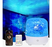 YunLone Projecteur Ciel Étoilé, Projecteur Galaxie avec haut-parleur de musique Bluetooth, 16 effets lumineux, Télécommande, Projecteur de Ocean Plafond RGB Veilleuse Lampe pour Chambre à Coucher