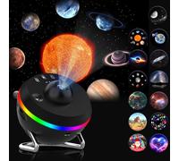 YunLone Projecteur Galaxy, Stellaire Planétarium 13 en 1 4K UHD Projecteur Nébuleuse Lumière de Nuit Voie Lactée avec Minuteur Galaxy Lampe Spatiale avec 13 Disques de Films pour Enfants Adultes