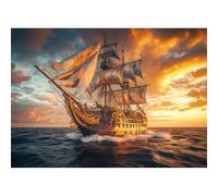 Yunlus Casse-tête Puzzle pour Adultes de 1000 Pièces Impossible Difficile Puzzle pour Adultes Puzzles 1000 pièces Exploration du Voilier Puzzles 1000 Pièces 70 x 50 cm