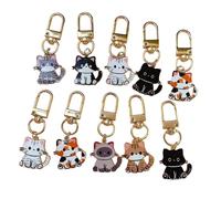 Yunmeryker 10 Porte-clés Chat Classiques et Mignons pour Sac à Main, Sac à Dos Ou Sac à Main