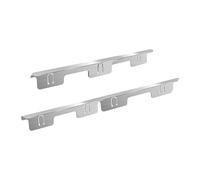 Yunmeryker 2 Pièces Couvre-joint Cuisinière Combleur d'Espace Inoxydable Accessoire Cuisine Résistant à la Chaleur Facile à Installer Adapté aux Espaces entre, Argent