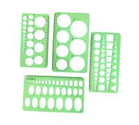Yunmeryker 2 Pièces Gabarits Règles de Mesure Gabarits de Cercle Pochoirs Coffrage Bâtiment En PP Résistant Adaptés à L'Étude Conception, 4 pièces
