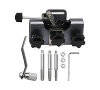 Yunmeryker 4 Pièces Affûteuse de Chaîne Affûteur Manuel Outil Portatif avec Tige Diamantée Ensemble D'Affûtage Compact en Aluminium Adapté pour Entretien de Chaî, Gris