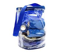 Yunmeryker 8 Pièces Licol Cheval Kit Pratique Briderie Rênes Éperons Tack Nylon Structure Solide Adaptée pour Entraînement Préparation Course Pratique Sportive P, Bleu