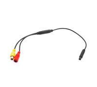 Yunmeryker Câble Adaptateur pour Caméra de Recul, Adaptateur Secteur, Transmission Universelle Stable, Connecteur Compact Mâle 4 Broches vers RCA