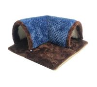 Yunmeryker Cachette pour Cobayes, Tunnel pour Petits Animaux, Tapis Amovible et Portable pour Dormir et Faire du Nid dans Un Lit et Un Tunnel pour Chats et, Bleu