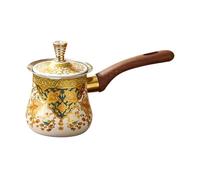 Yunmeryker Cafetière Turque Pot à Café Casserole à Lait Poêle à Beurre Acier Inoxydable Manche Anti-chaleur Confortable Adaptée Restaurant Bureau Maison Cuisine, Blanc, 720 Ml