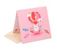 Yunmeryker Carte d’Anniversaire, Up 3D en, Rose, Lapin | Construction papier pliée, Carte enveloppe, Rédiger un , Pr créateurs svenirs