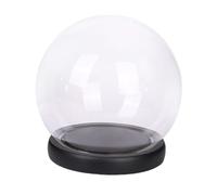 Yunmeryker Cloche Dôme En Verre Présentoir Bell Jar Vitrine Décor avec Base pour Exposer Décorations DIY et Souvenirs Adapté Table Fête Mariage Maison, 15 cm
