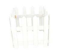 Yunmeryker Clôture Décorative en Bois à Piquets pour Jardin, Clôture Robuste, Installation Facile, Convient pour Les Abords de Piscine, L'intérieur et L', Blanc Hauteur 30cm