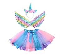 Yunmeryker Costume Enfant, Ensemble Tutu, bleu avec jupe bleue | qualité, Vêtement spectacle, Représentation théâtrale, Pour Éducateurs Créatifs