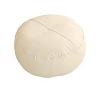 Yunmeryker Coussin de Sol Rond en PU Résistant à l'usure, Utilisable comme Tapis Tatami, Oreiller de Sol et Coussin de Méditation, Beige