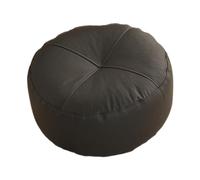 Yunmeryker Coussin de Sol Rond en PU Résistant à l'usure, Utilisable comme Tapis Tatami, Oreiller de Sol et Coussin de Méditation, Noir