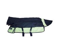 Yunmeryker Couverture d'hiver pour Cheval Capuche Imperméable Couverture Épaisse Respirante Tissu Oxford 600D Ajustement Sécurisé Adaptée pour Poney Écurie, Navy Blue L