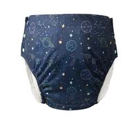 Yunmeryker Culotte Adulte Imperméable Pantalon Couche Protection Réutilisable Tissu Respirant Bouton Réglable Adaptée Aux Adultes Ayant Des Difficultés Motrices, Spaceman XXL