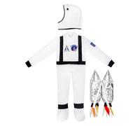 Yunmeryker Déguisement D'astronaute pour Enfants, Comprenant Une Combinaison Spatiale et Un Ensemble Cosplay pour Garçons et Filles. Fabriqué En Polyester Re, M