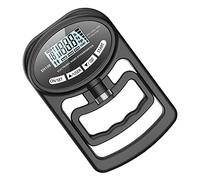 Yunmeryker Dynamomètre à Main Testeur de Force de Préhension Entraîneur de Poignée Mesureur Numérique avec Écran Clair Adapté pour Le Suivi de Performance E, Noir