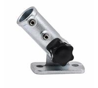 Yunmeryker Embase murale tube fonte réglable, support tuyau galvanisé 25mm, pied réglable pour plomberie industrielle, fixation double vis